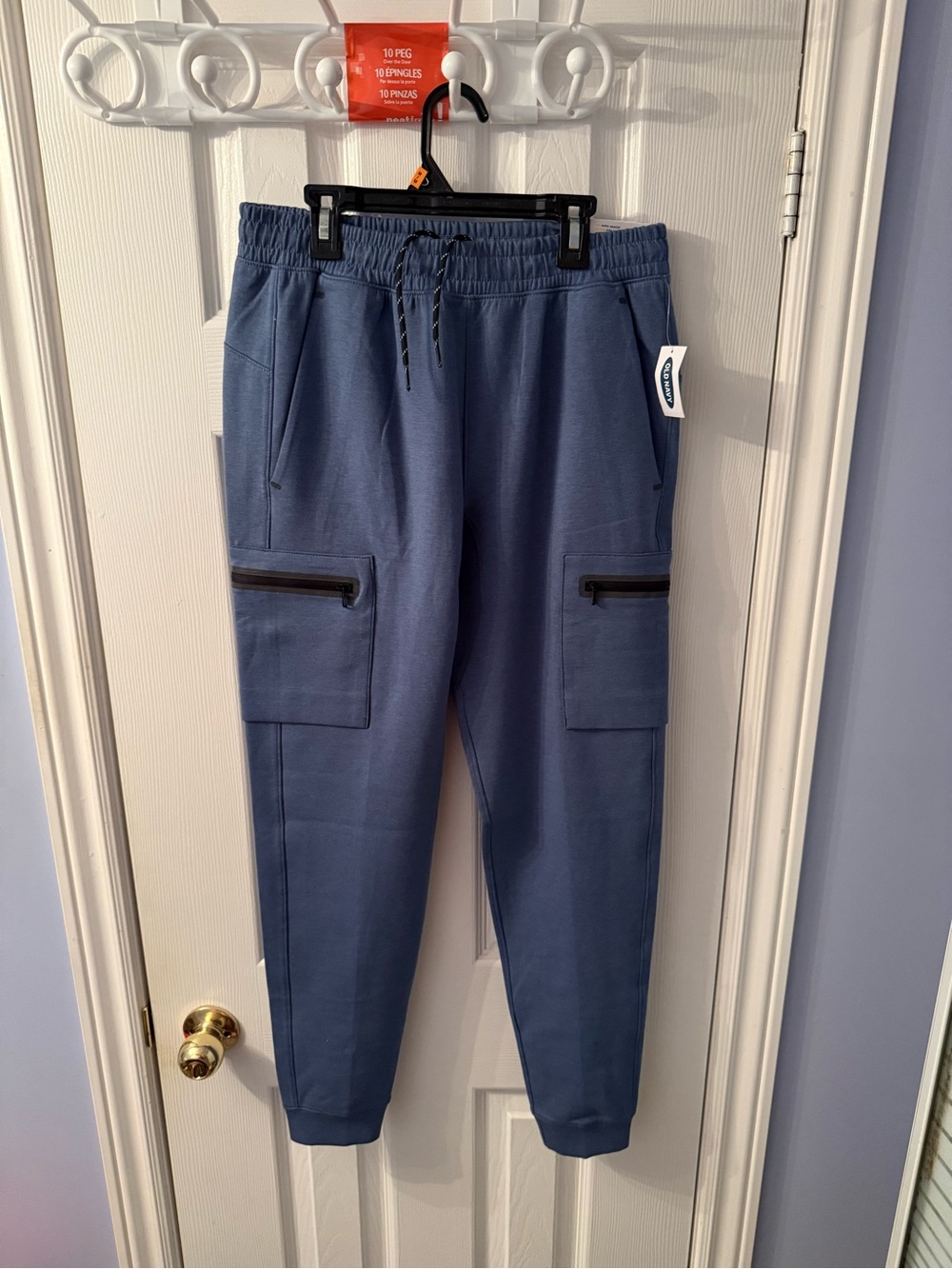 Old Navy Slate Blue Cargo Joggers with Zippered Pockets